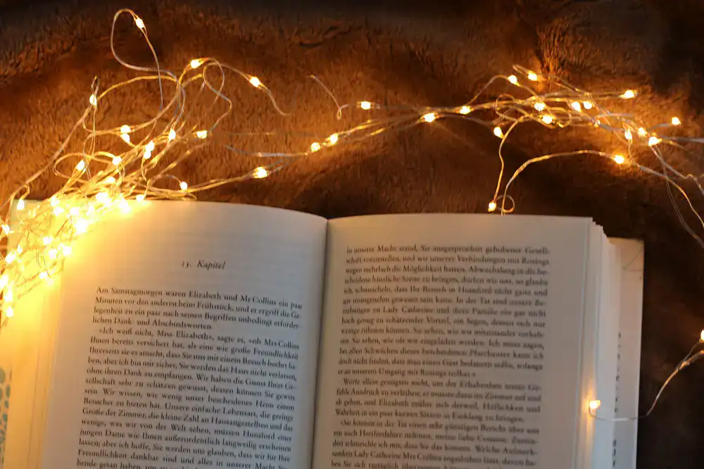 Pre-teen reading a chapter book
